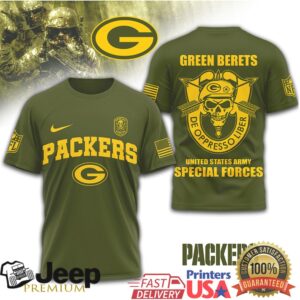 Green Bay Packers Green Berets US Army Special Forces Military Fan Tee Green Bay Packers Green Berets US Army Special Forces Military Fan Tee