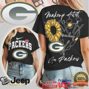 Green Bay Packers Makeup Artist Sunflower Women's T Shirt