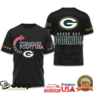 Green Bay Packers Turning Point USA Freedom & Football Graphic Tee