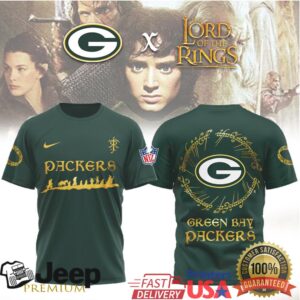 Green Bay Packers x Lord of the Rings Fellowship Journey T Shirt