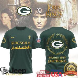 Green Bay Packers x Lord of the Rings Fellowship Journey T Shirt