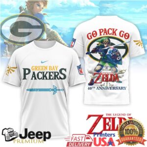 Green Bay Packers x The Legend of Zelda Link 40th Anniversary T Shirt