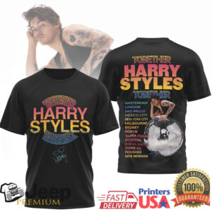 Harry Styles Together 2026 Tour Disco Ball Graphic Black T Shirt