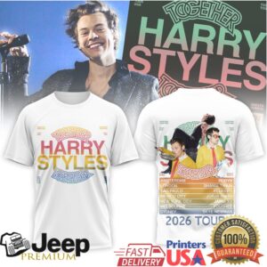 Harry Styles Together Tour 2026 Colorful Gradient Fan T Shirt
