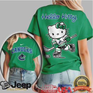 Hello Kitty Vancouver Canucks Hockey T Shirt NHL Fan Graphic Tee