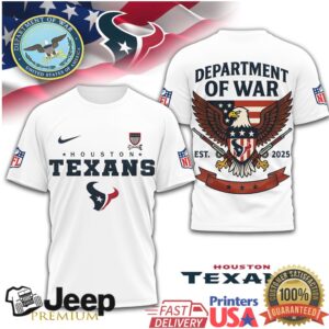 Houston Texans Department of War Patriotic Eagle NFL Graphic Tee