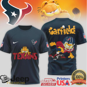 Houston Texans Garfield Character Graphic Football Shirt