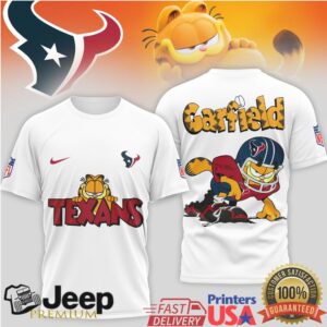 Houston Texans Garfield Character Graphic Football Shirt