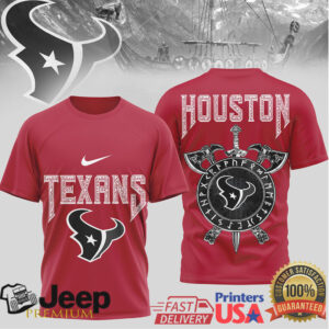 Houston Texans Norse Rune Circle & Axe Graphic T Shirt