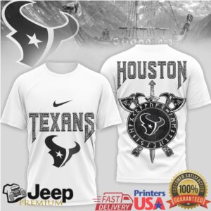 Houston Texans Norse Rune Circle & Axe Graphic T Shirt