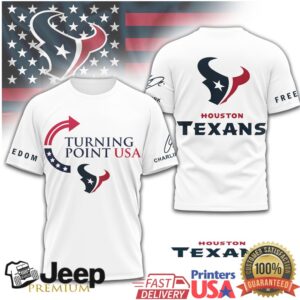 Houston Texans Turning Point USA Freedom & Football Graphic Tee