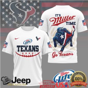 Houston Texans x Miller Lite “It's Miller Time” NFL T Shirt
