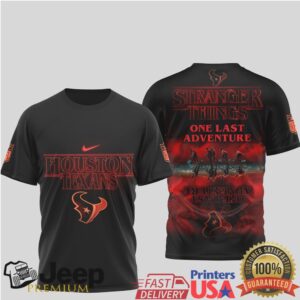 Houston Texans x Stranger Things “One Last Adventure” Black T Shirt