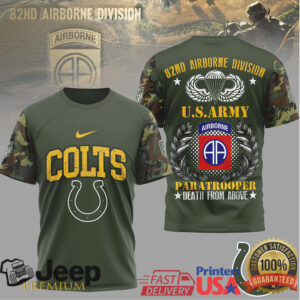 Indianapolis Colts 82nd Airborne Division U.S. Army Paratrooper T Shirt