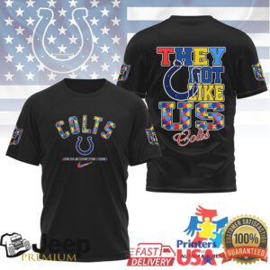 Indianapolis Colts Autism Awareness “They Not Like Us” T Shirt