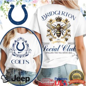 Indianapolis Colts Bridgerton Bee Social Club T Shirt NFL Coquette Aesthetic