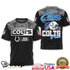 Indianapolis Colts Bud Light Beer Fan Pride All Over Print T Shirt