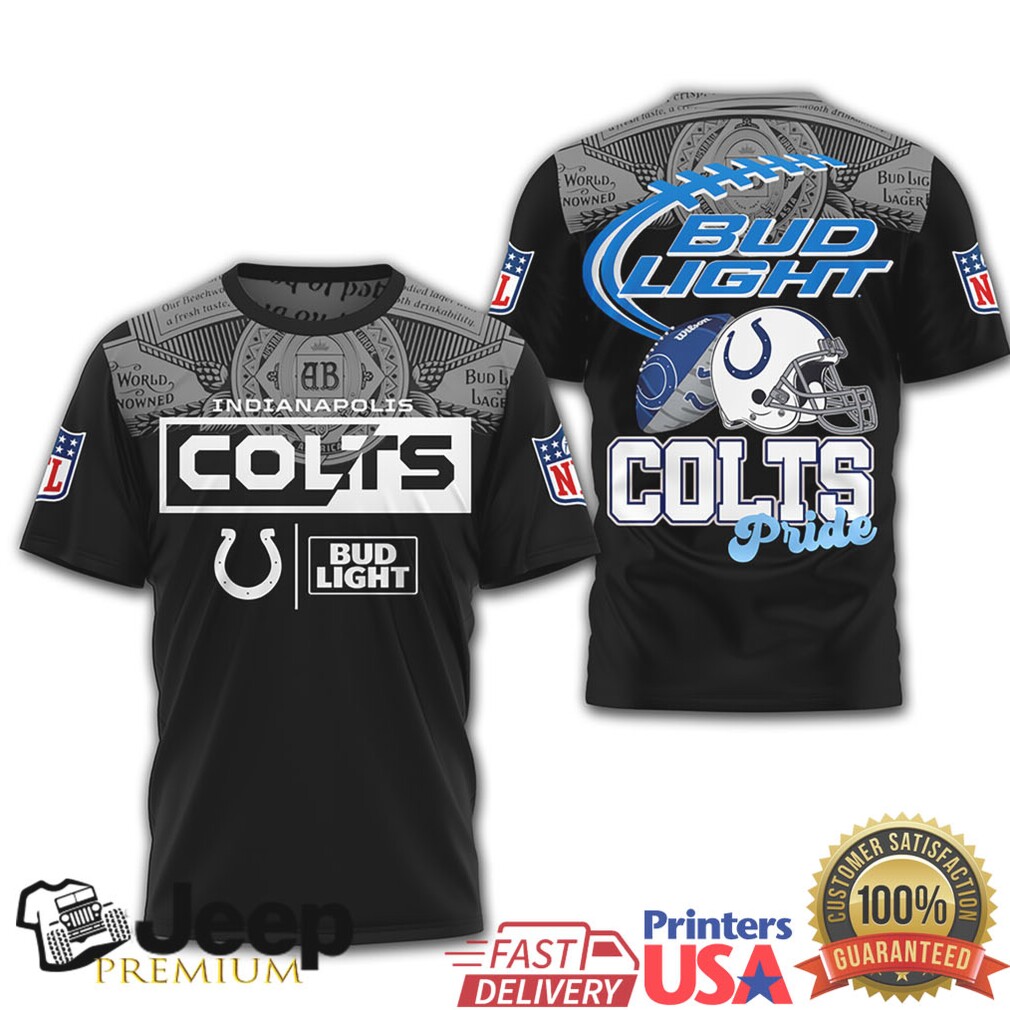 Indianapolis Colts Bud Light Beer Fan Pride All Over Print T Shirt Indianapolis Colts Bud Light Beer Fan Pride All Over Print T Shirt