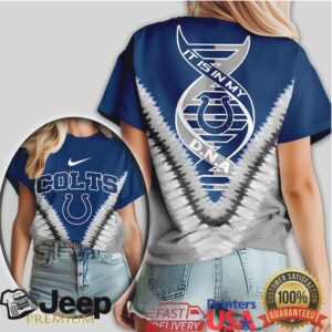 Indianapolis Colts DNA It Is In My DNA Blue Tie Dye T Shirt