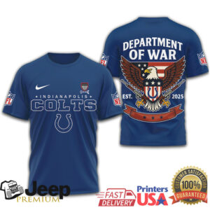 Indianapolis Colts Department of War Eagle Military Tribute T Shirt