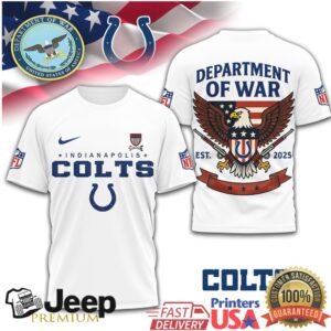 Indianapolis Colts Department of War Eagle Military Tribute T Shirt