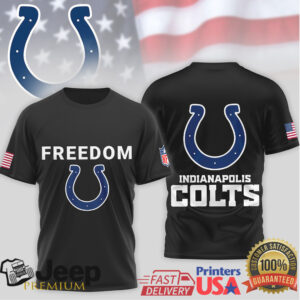 Indianapolis Colts Freedom USA Flag Patriotic Horseshoe Shirt