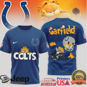 Indianapolis Colts Garfield Cartoon Sports Fan T Shirt
