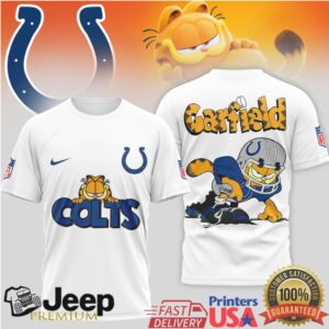 Indianapolis Colts Garfield Cartoon Sports Fan T Shirt