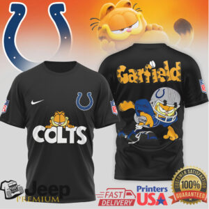 Indianapolis Colts Garfield Retro NFL Mashup T Shirt
