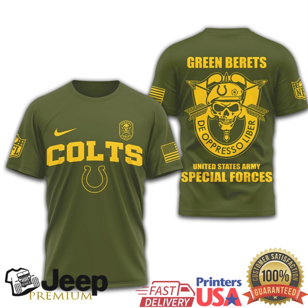 Indianapolis Colts Green Berets US Army Special Forces Military Support Tee Indianapolis Colts Green Berets US Army Special Forces Military Support Tee
