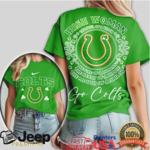 Indianapolis Colts Irish Woman Soul of a Witch Saint Patrick's Day Tee