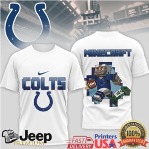 Indianapolis Colts Minecraft Character Design Football Tee