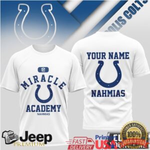 Indianapolis Colts Miracle Academy Personalized Name T Shirt