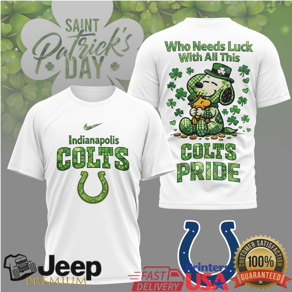 Indianapolis Colts St. Patrick’s Day Snoopy Lucky Clover Shirt Indianapolis Colts St. Patrick’s Day Snoopy Lucky Clover Shirt