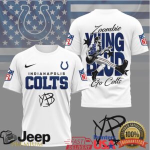Indianapolis Colts YUNGBLUD Zoombie Bootleg Style Tee NFL Merch