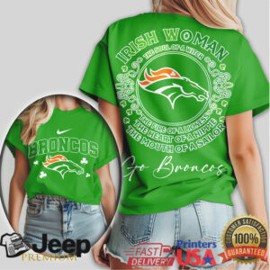 Irish Woman Denver Broncos St. Patrick's Day Lioness Soul T Shirt