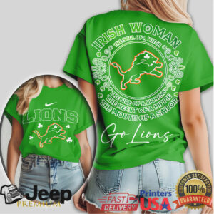 Irish Woman Detroit Lions St. Paddy's Gameday Celtic Soul Tee