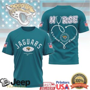Jacksonville Jaguars Nurse Appreciation Tee NFL Team Spirit Healthcare Shirt