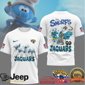 Jacksonville Jaguars x The Smurfs NFL Fan Apparel T Shirt