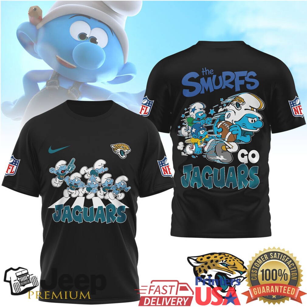 Jacksonville Jaguars x The Smurfs NFL Fan Apparel T Shirt Jacksonville Jaguars x The Smurfs NFL Fan Apparel T Shirt