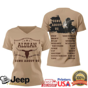 Jason Aldean “Song About Us” Country Music Tour Western Tan Graphic Shirt