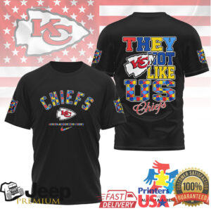 Kansas City Chiefs Autism Awareness They Not Like Us Shirt Chiefs Kingdom Fan Gear