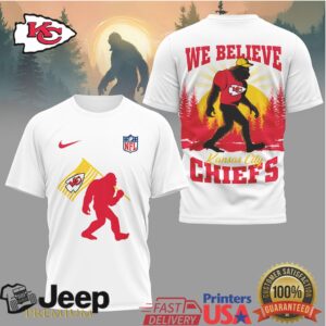 Kansas City Chiefs Bigfoot We Believe Sasquatch Fan T Shirt