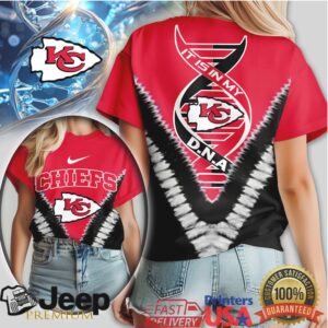 Kansas City Chiefs DNA It Is In My DNA Red Tie Dye T Shirt