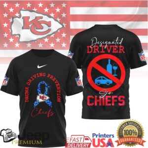 Kansas City Chiefs Drunk Driving Prevention Designated Driver Fan T Shirt