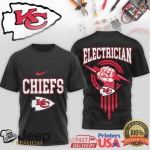 Kansas City Chiefs Electrician Pride NFL Fan Graphic T Shirt