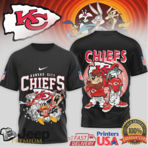 Kansas City Chiefs Looney Tunes Squad Retro NFL T Shirt