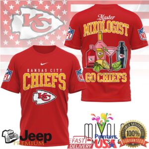 Kansas City Chiefs Master Mixologist Cocktail Fan Spirit T Shirt