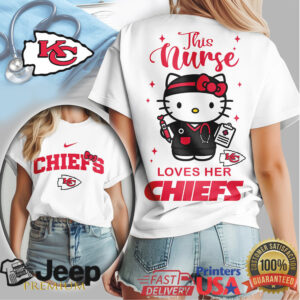 Kansas City Chiefs Nurse Shirt Hello Kitty Medical Professional Fan Tee