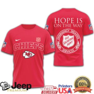 Kansas City Chiefs Salvation Army Hope Is On The Way T Shirt